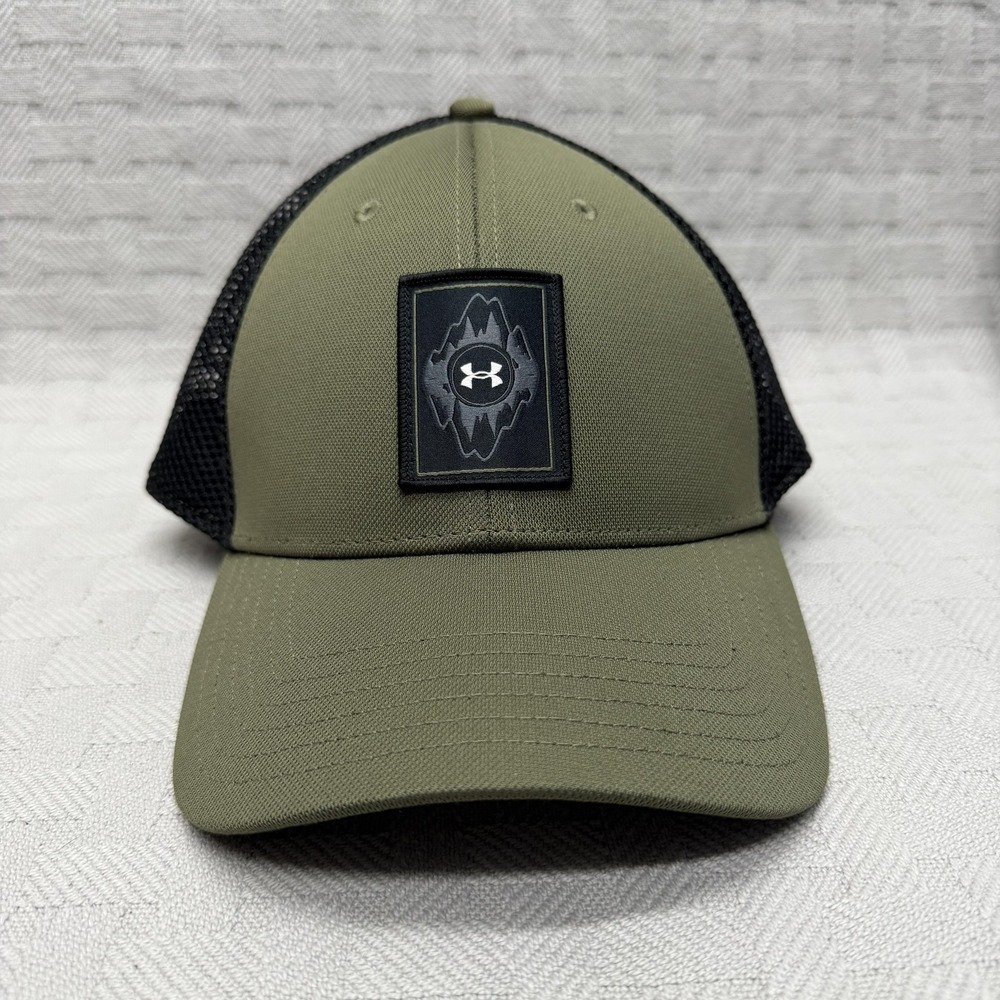 Under Armour Hat Trucker Mens One Size Green Mesh‎ Back Adjustable Logo